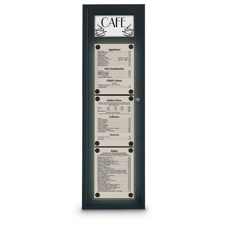 United Visual Products Sliding Door Indoor Enclosed Corkboard, 7 UV9003ACS-SATIN-FORBO